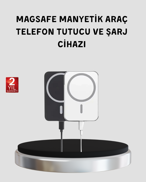 MagSafe Uyumlu Kablosuz Powerbank – Güçlü Mıknatıs, Hızlı Şarj, Kompakt Tasarım - Image 1