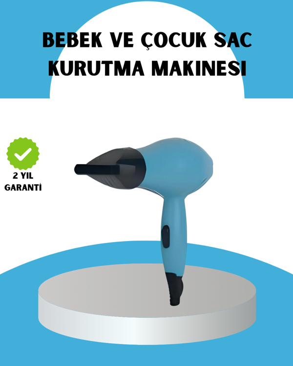 Mini Saç Kurutma Makinesi – Sessiz, Güvenli ve Hafif – Çocuklar İçin Özel Tasarım - Image 1