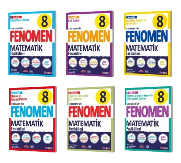 Fenomen 8. Sınıf Matematik Fasikülleri Seti 6 Fasikül Fenomen Yayınları - Fenomen Yayıncılık - Image 1