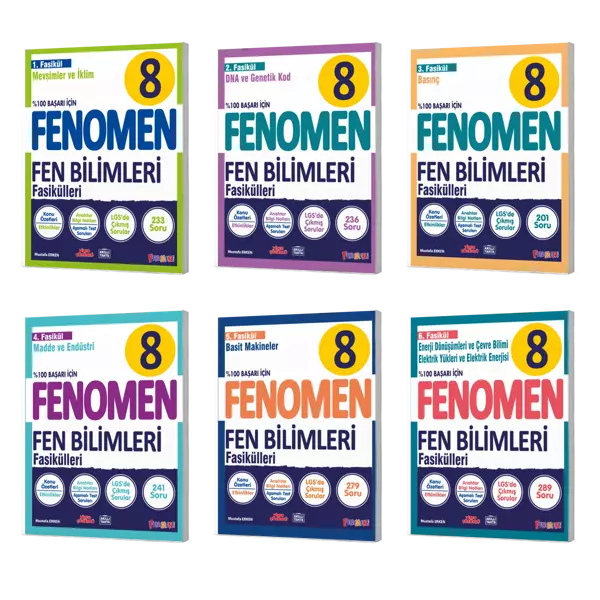 Fenomen 8. Sınıf Fen Bilimleri Fasikülleri Seti 6 Fasikül Fenomen Yayınları - Fenomen Yayıncılık - Image 1