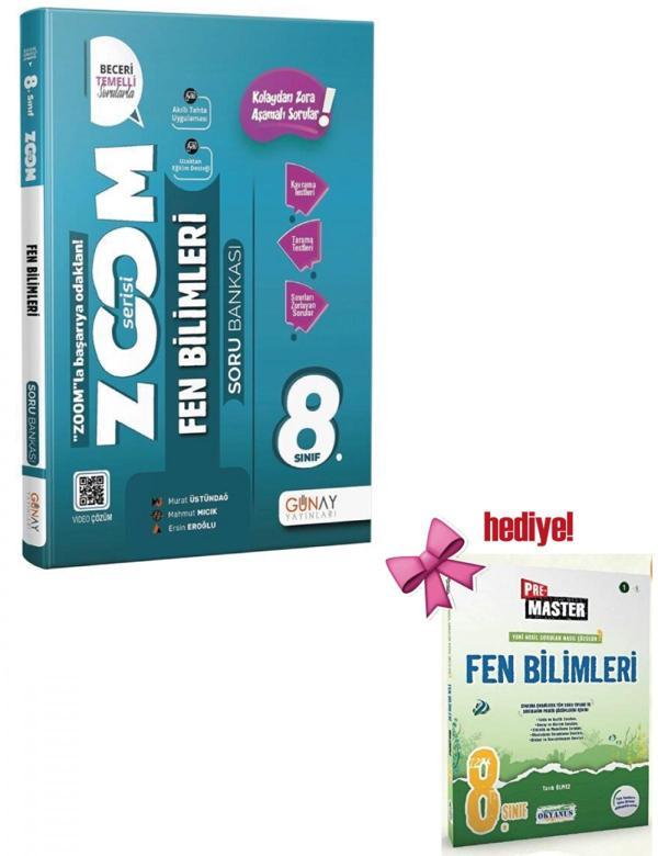 Günay 8.Sınıf Zoom Serisi Fen Bilimleri Soru Bankası Günay Yayınları + Okyanus Fen Soru Hediyeli - Günay Yayınları - Image 1