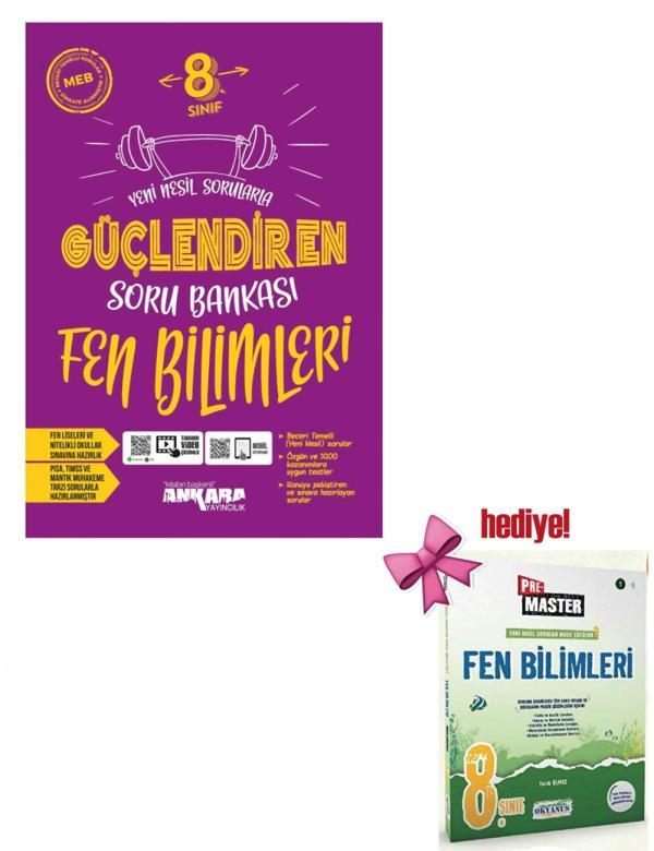 Ankara 8. Sınıf Fen Bilimleri Güçlendiren Soru Bankası + Okyanus Fen Soru Hediyeli - Ankara Yayıncılık - Image 1