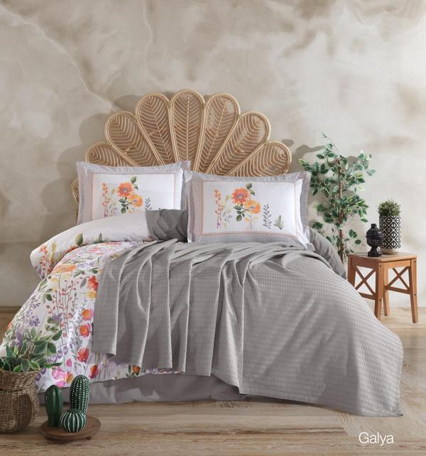 Clasy %100 Pamuk Çift Kişilik Pikeli Nevresim Takımı Oda Kokusu Hediye - Image 1