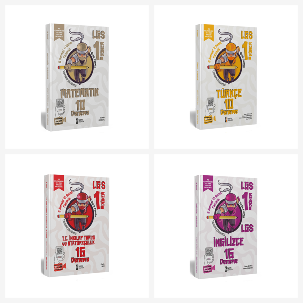 İsem 2026 8. Sınıf 1. Dönem Matematik + Türkçe + İngilizce + İnkilap Deneme Seti 4 Kitap - İsem Yayıncılık - Image 1