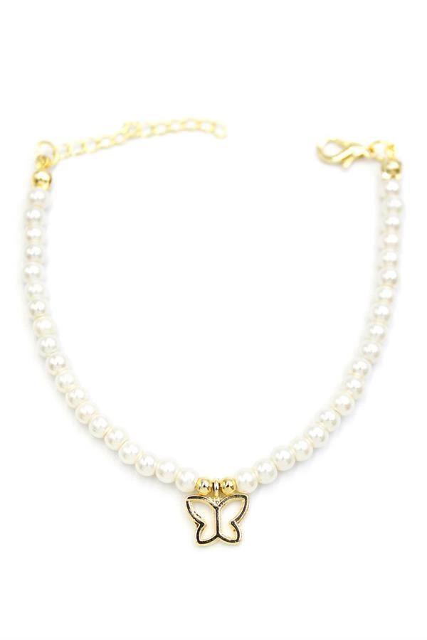 Kelebek İnci Bileklik - Altın - Image 1