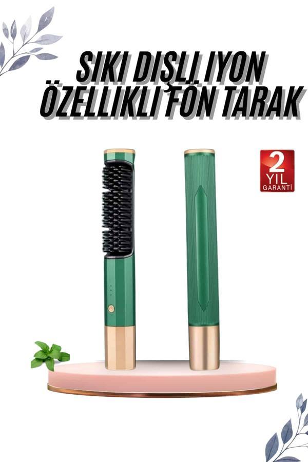 Üflemeli Saç Düzleştirici Fön Tarak Yüksek Isı Ayarlı İyon Özellikli - Image 1