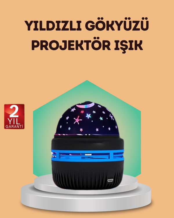 USB Galaxy Projektör Lamba – Romantik Atmosfer, Çocuk Odası, Parti ve Düğün Işığı - Image 1