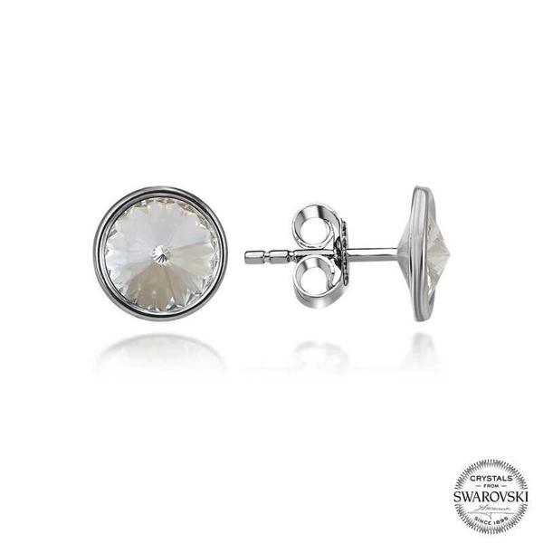 Supertrend Swa Crystal Taşlı Gümüş Çivili Kadın Küpe - Image 1