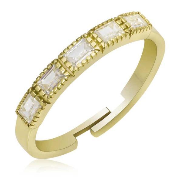 Supertrend Gümüş Gold Ayarlanabilir Baget Kadın Yüzük - Image 1