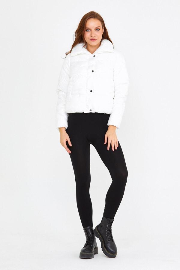 Only Anja Fuffer Kadın Beyaz Şişme Mont - 15234958 - Image 1