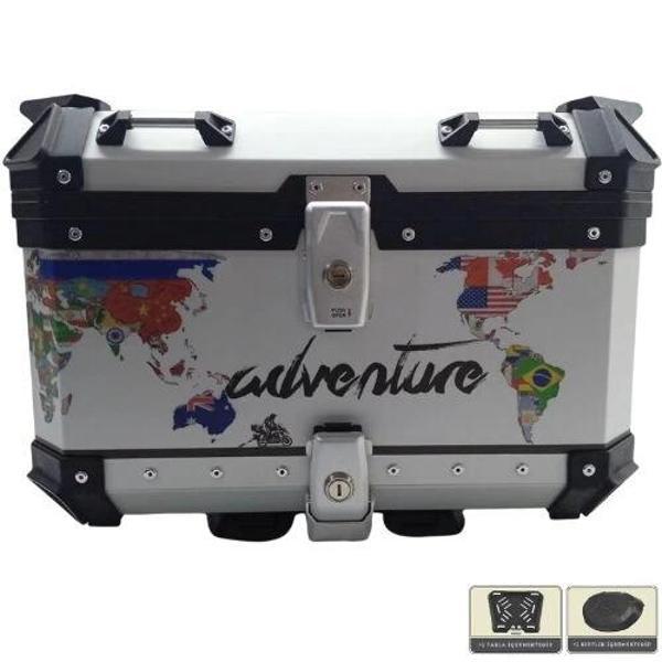 Coocase Alüminyum Arka Çanta Gümüş Word 55L - Image 1