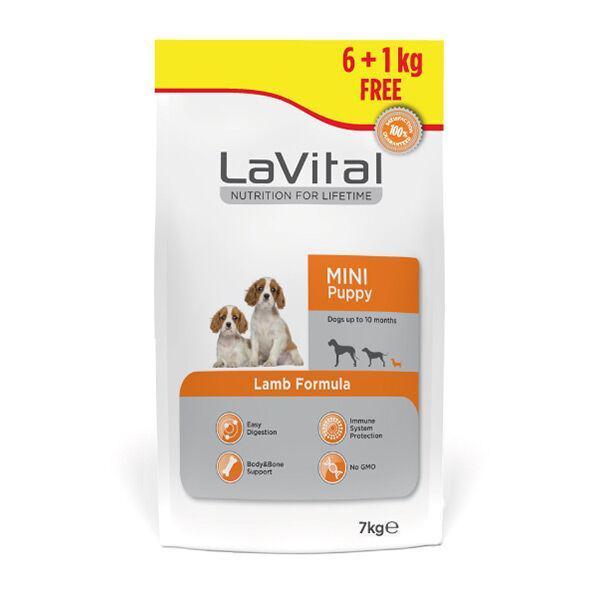 LaVital (Mini Puppy) Kuzu Etli Küçük Irk Yavru Kuru Köpek Maması 6+1 KG - Image 1