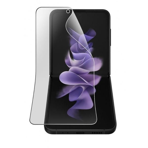 ScHitec Samsung Galaxy Z Flip 1 Darbe Emici Premium Şeffaf Nano Ön Ekran Koruyucu Poliüretan Film - Image 1