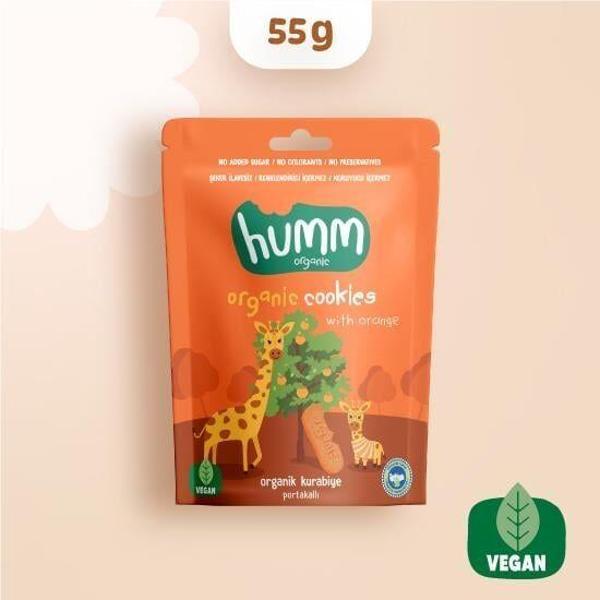 Humm Organik Vegan Portakallı Kurabiye 55 Gr - Image 1