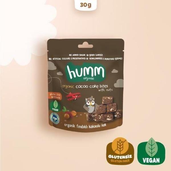 Humm Organik Fındıklı Kakaolu Vegan Kek 30 Gr - Image 1