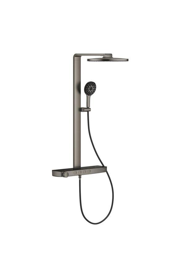 Rainshower Aqua Pure Duvara Monte Termostatik Bataryalı Duş Sistemi Br.Hard Graphite – 100961A - Image 1