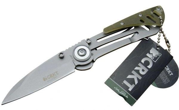CRKT CR 0087 KM Kamp Çakı 18 cm - Metal Saplı, Otomatik, Kılıflı - Image 1