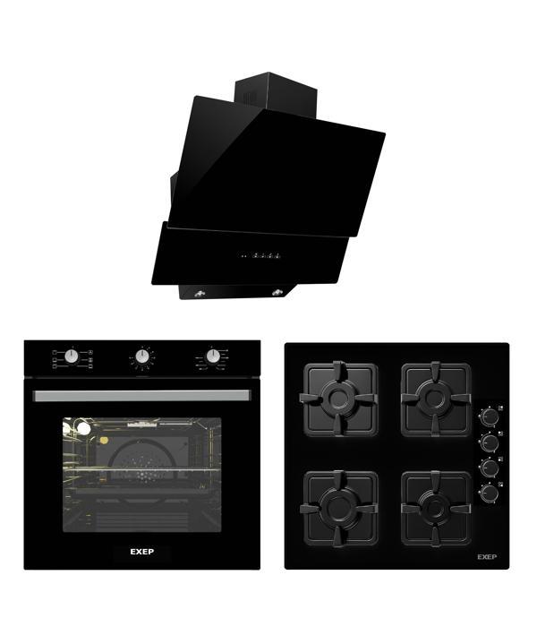 EXEP HERO SİYAH 3 LÜ ANKASTRE SET (ED402-EO320-EF240) - Image 1