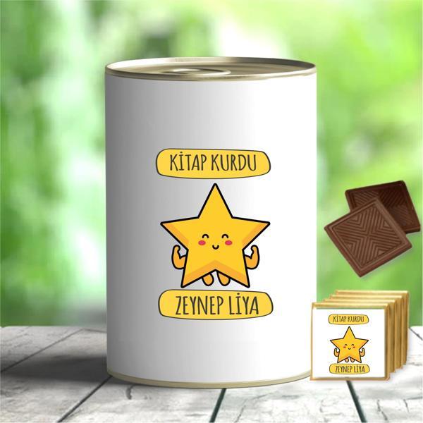 Kişiye Özel Kitap Tasarımlı Hediyelik Çikolata Konservesi - MK05 - Image 1