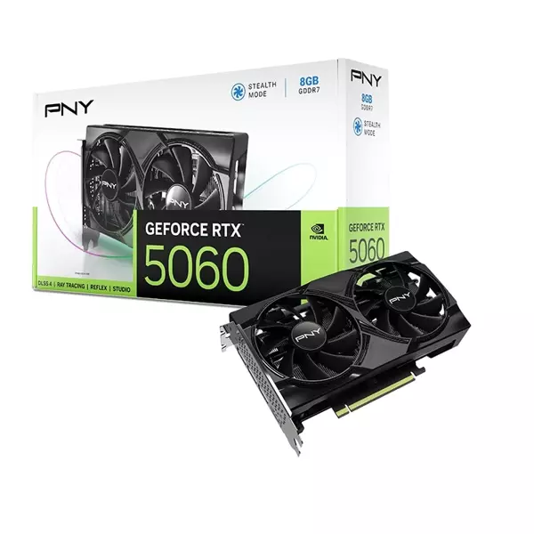 PNY RTX5060 8GB GDDR7 128Bit Siyah Gaming Ekran Kartı (VCG50608DFXPB1) - Image 1