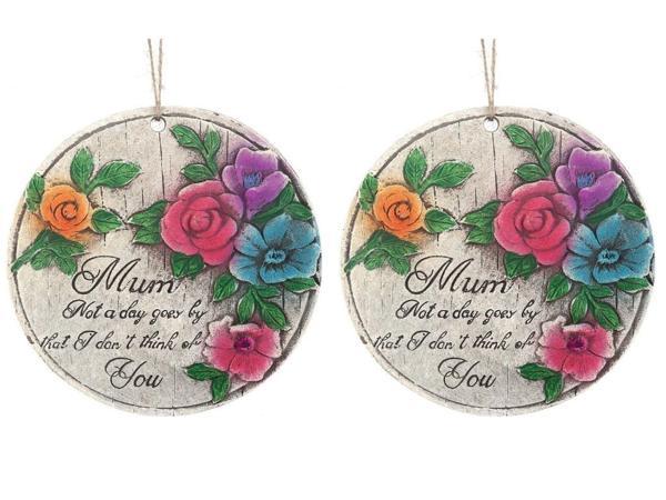 2 ADET ASILABİLİR BALKON VE BAHÇE SÜSÜ GELİNCİKLİ,ANNE TEMALI YUVARLAK 15X15X1,1CM DUVAR SÜSÜ,TAŞI BALKON,BAHÇE VE ODA DEKOR  HOŞGELDİNİZ TABLO,TABELA - Image 1