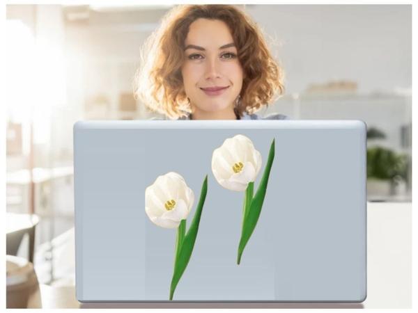 2 ADET DEFTER STİCKER,LAPTOP STİCKER ÇİÇEKLİ PVC 70X50X0,5CM - Image 1