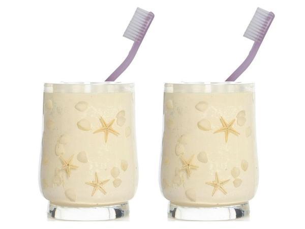 2 ADET DİŞ FIRÇALIK DENİZ YILDIZI EL YAPIMI 400 GR 7X7X10CM BANYO SETİ   - Image 1