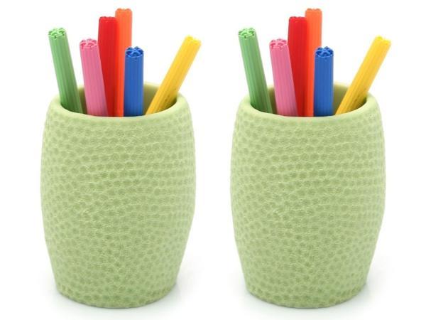 2 ADET KALEMLİK YEŞİL PETEK OFİS GERECİ 8X8X10CM 400ML - Image 1