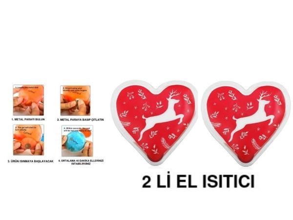 2 ADET KALPLİ GEYİKLİ CEP SOBASI,EL ISITICI,SICAK SU TORBASI PVC  9cm - Image 1