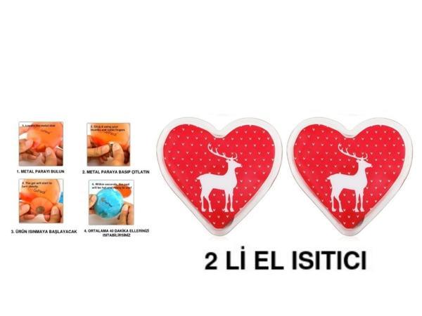 2 ADET KALPLİ GEYİKLİ CEP SOBASI,EL ISITICI,SICAK SU TORBASI PVC  9cm - Image 1