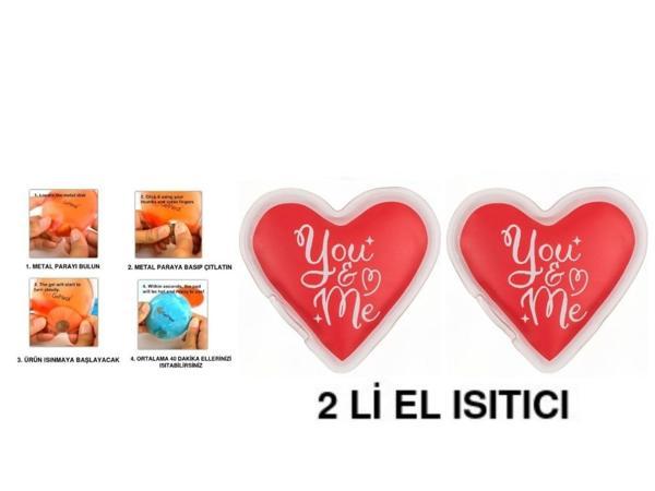 2 ADET KALPLİ MESAJLI CEP SOBASI,EL ISITICI,SICAK SU TORBASI PVC  9cm - Image 1
