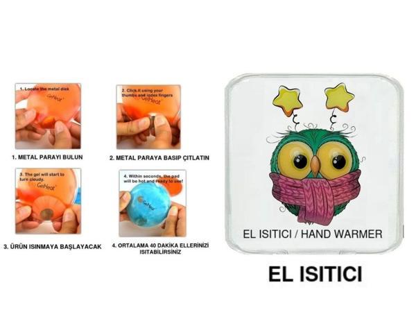 ATKILI BAYKUŞ CEP SOBASI,EL ISITICI,SICAK SU TORBASI PVC  10x9,5cm - Image 1