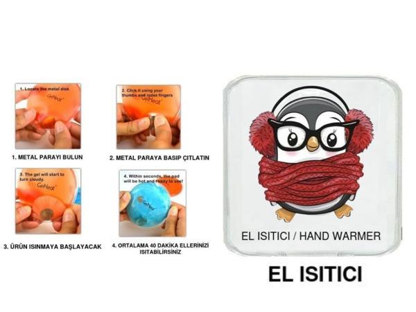 ATKILI PENGUEN CEP SOBASI,EL ISITICI,SICAK SU TORBASI PVC  10x9,5cm - Image 1