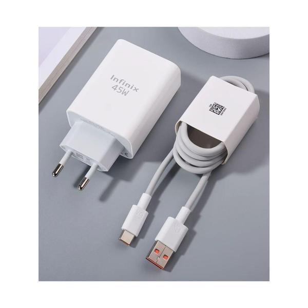 Orijinal 45 Watt Infinix Şarj Aleti Type c Girişli Tüm Cihazlarla 45 Watt - Image 1