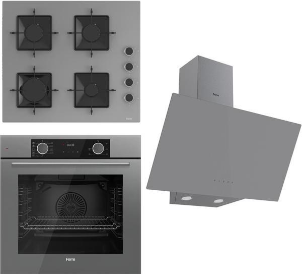 Ferre Fryart Ss Serisi Gri Set (SS208 + XE63CPR +D079 ) - Kare Emaye Izgara - Image 1