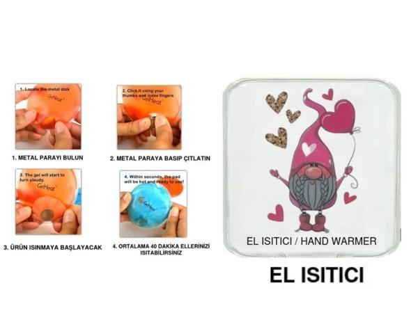 KALPLİ NOEL CÜCESİ CEP SOBASI,EL ISITICI,SICAK SU TORBASI PVC  10x9,5cm - Image 1