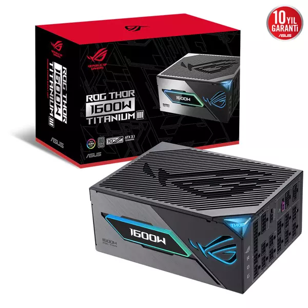 ASUS ROG-THOR-1600T3 1600W 80 Plus Titanium III 135mm Full Modüler Gaming (Oyuncu) Güç Kaynağı - Image 1