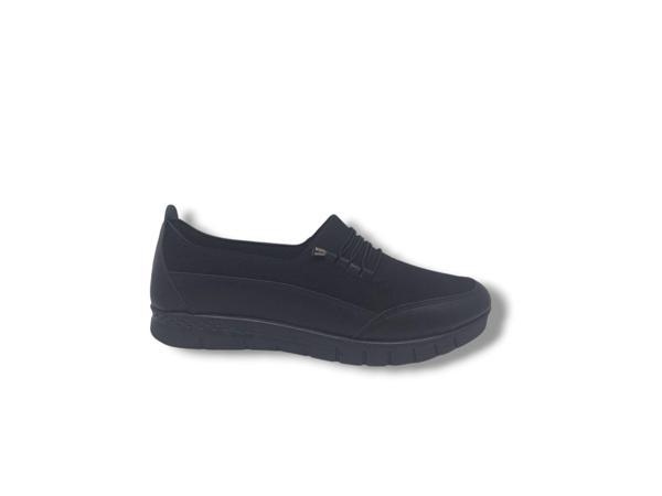 Zerhan 600 Kadın Siyah Komfort Termo Taban Büyük Numara Ayakkabı 41 42 - Image 1