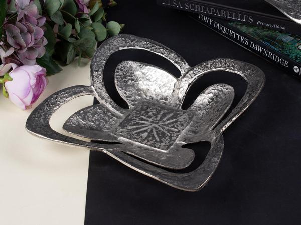 FESTIVE KARE MEYVELIK SILVER 28X28X6 CM - Image 1