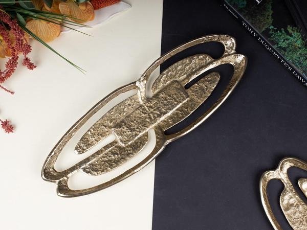 FESTIVE OVAL MEYVELIK GOLD 36X14 CM - Image 1