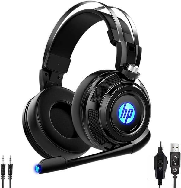 Pc Oyun Kulaklik 3.5Mm Jack Usbli̇ Mi̇krofonlu Işikli Hp-H200 - Image 1