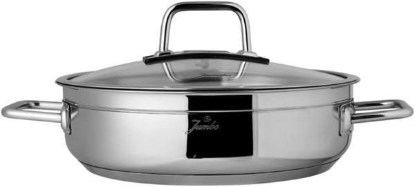 Jumbo Modena 24 Cm Paslanmaz Çelik Basık Tencere - Image 1