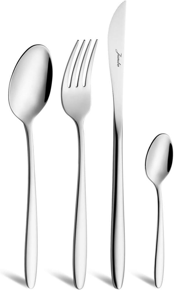 Jumbo 2003 24 Parça 6 Kişilik Tatlı Çatal Kaşık Bıçak Takımı Çelik - Image 1