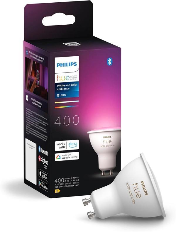 Philips Hue 4.2W Renkli Akıllı Spot Ampul Gu10 Bluetooth Uyumlu, Alexa, Apple Home Ve Google Assista - Image 1