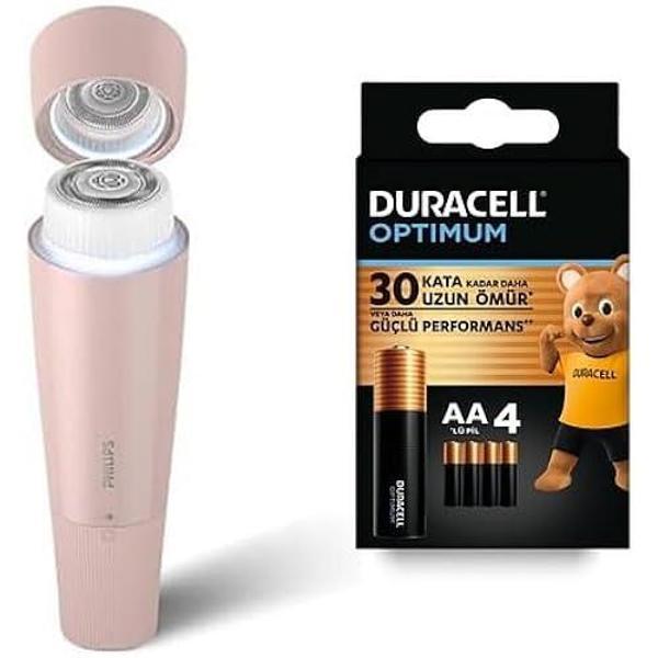 Philips 5000 Serisi Yüz Epilasyon Cihazı, Brr454/00 + Duracell Optimum Aa Alkalin Kalem Piller, 1,5  - Image 1