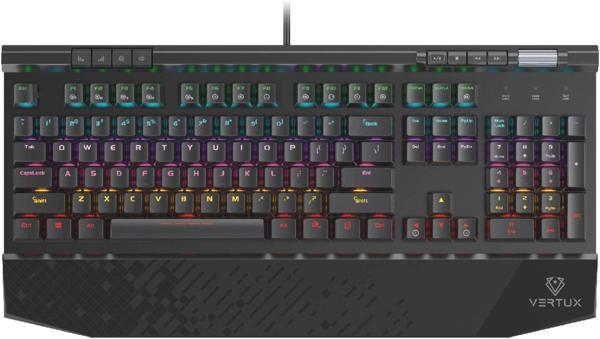 Vertux Tungsten Hyper Action Üstün Performans Mekanik Led Işıklı Kablolu Oyuncu Gaming Klavye - Image 1