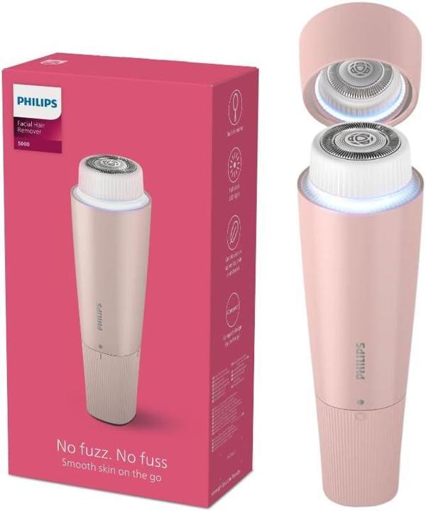 Philips Yüz Epilasyon Cihazı, Hipoalerjenik Başlık, Tam Dairesel Led Işık, Dahili Ayna, Kendiliğinde - Image 1