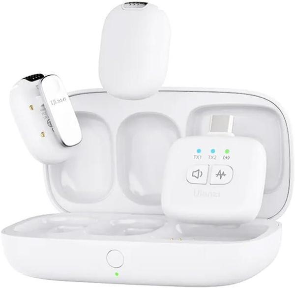 Ulanzi A30 Tiny 2 Kişilik Mikrofon Seti - Beyaz - Image 1