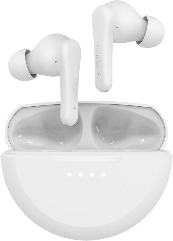 Belkin Soundform Rhythm True Wireless Kulaklıklar Dahili Mikrofon, Usb-C Hızlı Şarj, Beyaz - Image 1