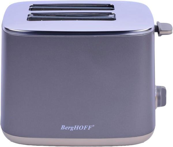 Berghoff Gem Pearl 2 Dilim Ekmek Kızartma Makinesi – 1000 W, Paslanmaz Çelik | Gri - Image 1